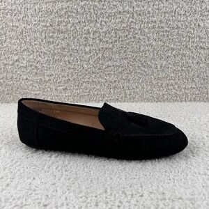 Journee Collection Shoes Womens 7.5 Black Meredith‎ Faux Suede Slip On Loafers